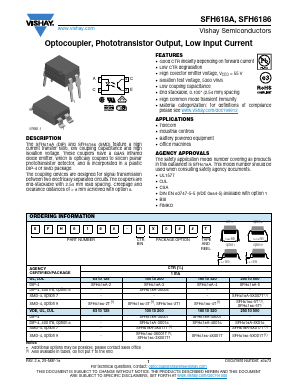 SFH618A-3X016 Datasheet PDF Vishay Semiconductors