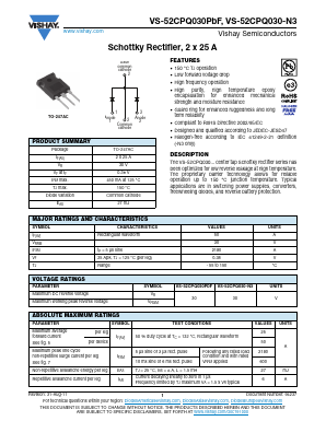 52CPQ030-N3 Datasheet PDF Vishay Semiconductors