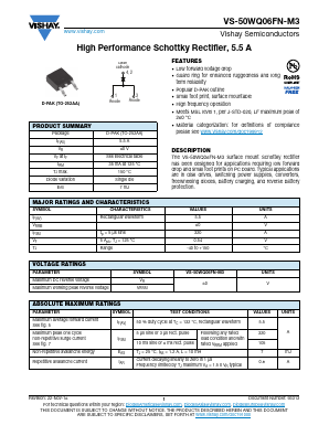 50WQ06FN-M3 Datasheet PDF Vishay Semiconductors