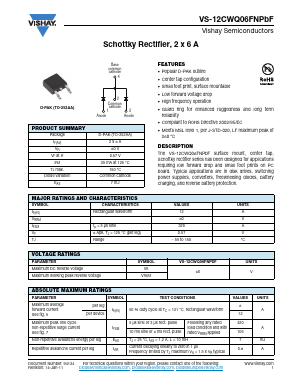 12CWQ06FNPBF Datasheet PDF Vishay Semiconductors
