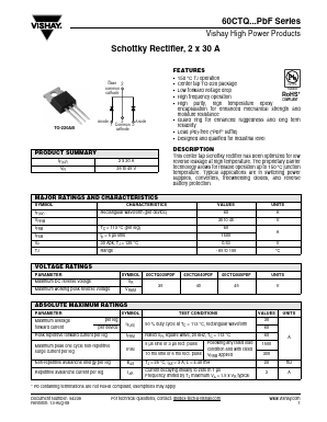 60CTQ035PBF Datasheet PDF Vishay Semiconductors