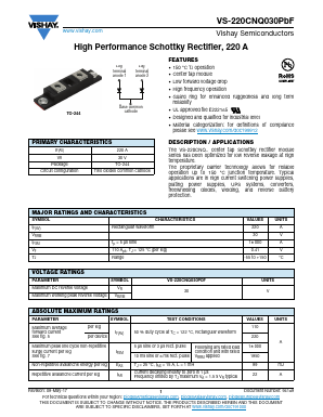 220CNQ030PBF Datasheet PDF Vishay Semiconductors