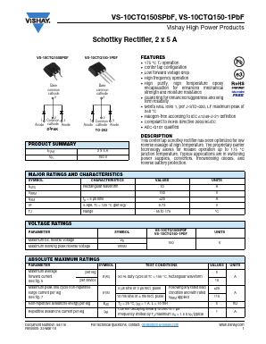 VS-10CTQ150-1PBF Datasheet PDF Vishay Semiconductors