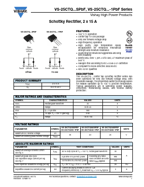 25CTQ035-1TRL Datasheet PDF Vishay Semiconductors