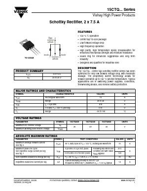 15CTQ035 Datasheet PDF Vishay Semiconductors