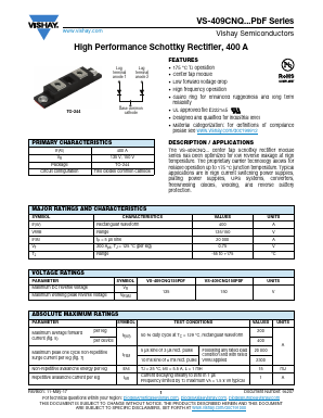 409CNQ150PBF Datasheet PDF Vishay Semiconductors