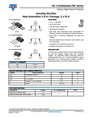 112CNQ030APBF Datasheet PDF Vishay Semiconductors