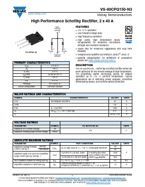 VS-80CPQ150-N3 Datasheet PDF Vishay Semiconductors