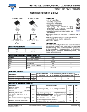 16CTQ060GSTRLPBF Datasheet PDF Vishay Semiconductors