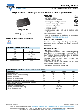 SSA34 Datasheet PDF Vishay Semiconductors
