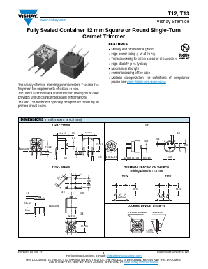 T12 Datasheet PDF Vishay Semiconductors