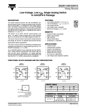 DG2513 Datasheet PDF Vishay Semiconductors