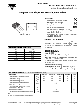 VSIB10A80 Datasheet PDF Vishay Semiconductors