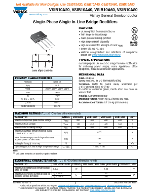 VSIB10A60 Datasheet PDF Vishay Semiconductors