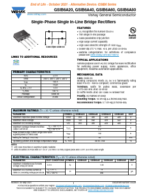 GSIB6A40-E3/45 Datasheet PDF Vishay Semiconductors
