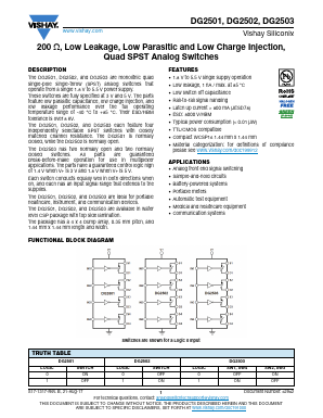 DG2501 Datasheet PDF Vishay Semiconductors