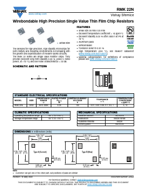 RMK22NMB0016 Datasheet PDF Vishay Semiconductors