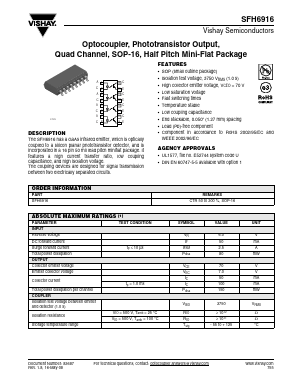 SFH6916 Datasheet PDF Vishay Semiconductors