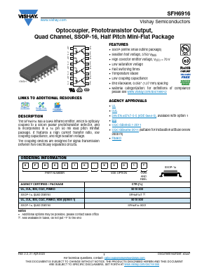 SFH6916-X001 Datasheet PDF Vishay Semiconductors