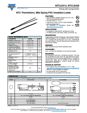 NTCLE413 Datasheet PDF Vishay Semiconductors