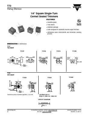 T73XW20TR750 Datasheet PDF Vishay Semiconductors