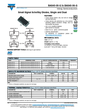 BAS40-04-G3-18 Datasheet PDF Vishay Semiconductors