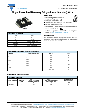 VS-SA61BA60 Datasheet PDF Vishay Semiconductors