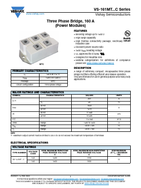 VS-161MT...C Datasheet PDF Vishay Semiconductors