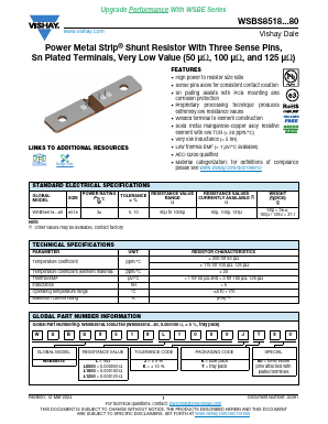 WSBS8518L0500KK80 Datasheet PDF Vishay Semiconductors