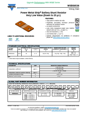 WSBS8536L0500JT Datasheet PDF Vishay Semiconductors