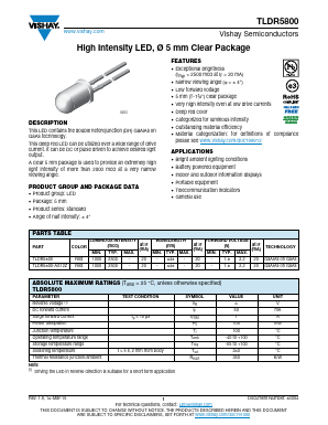 TLDR5800-AS12Z Datasheet PDF Vishay Semiconductors