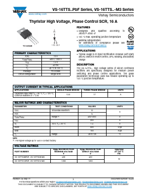 VS-16TTS08PBF Datasheet PDF Vishay Semiconductors