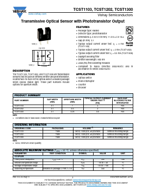 TCST1300_ Datasheet PDF Vishay Semiconductors