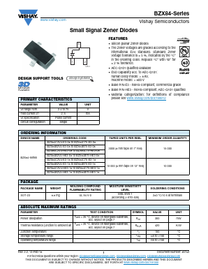 BZX84C20 Datasheet PDF Vishay Semiconductors