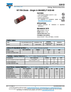 S391D-GS08 Datasheet PDF Vishay Semiconductors