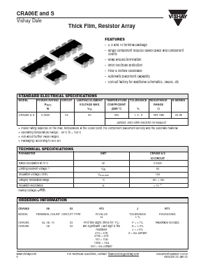 CRA06E Datasheet PDF Vishay Semiconductors