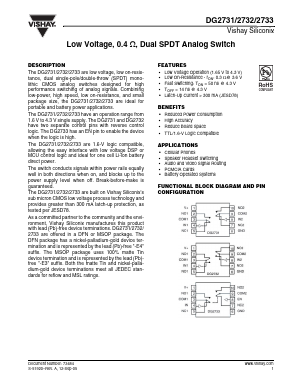 DG2731 Datasheet PDF Vishay Semiconductors
