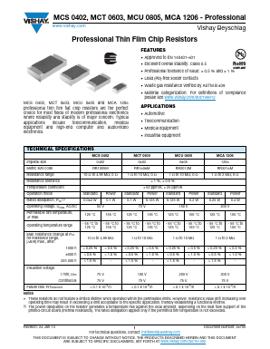 MCA12060D4641FE000 Datasheet PDF Vishay Semiconductors