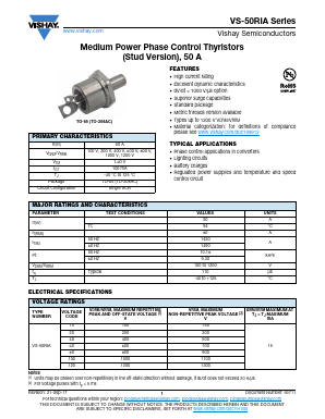 VS-50RIA60 Datasheet PDF Vishay Semiconductors