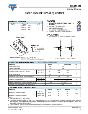 SI5915DC-T1 Datasheet PDF Vishay Semiconductors