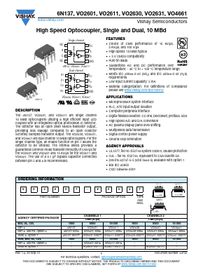 VO2631-X007T Datasheet PDF Vishay Semiconductors