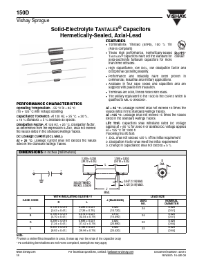 150D683X5075A2T Datasheet PDF Vishay Semiconductors