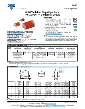 695D157X9010H2 Datasheet PDF Vishay Semiconductors