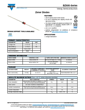 BZX85C100 Datasheet PDF Vishay Semiconductors