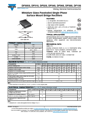 DF005S Datasheet PDF Vishay Semiconductors