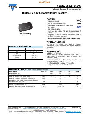 SS22S-M3 Datasheet PDF Vishay Semiconductors