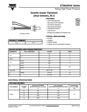 ST083S10PFK1PBF Datasheet PDF Vishay Semiconductors