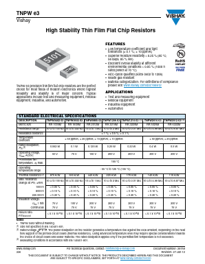 TNPW20109K09BEEC Datasheet PDF Vishay Semiconductors