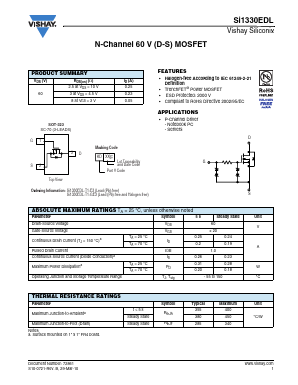 SI1330EDL-T1-E3 Datasheet PDF Vishay Semiconductors