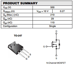 IRFP460 Datasheet PDF Vishay Semiconductors